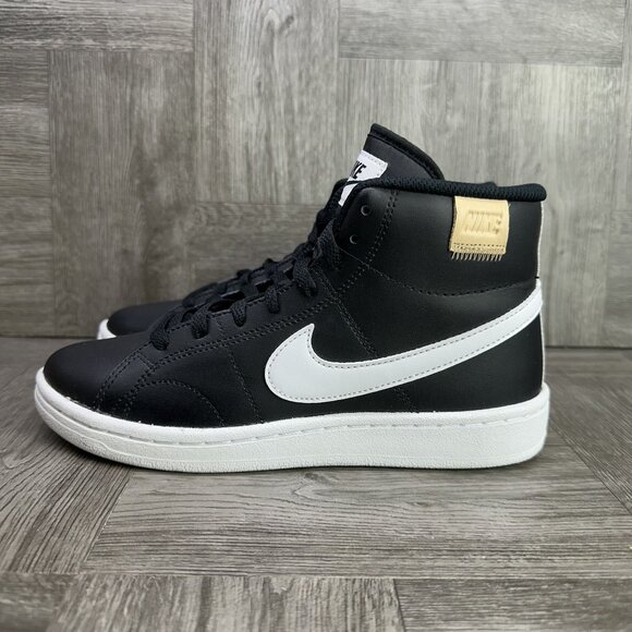 Nike Court Royale 2 Women's size 5.5 Black White Leather Shoes CT1725-001 - Picture 5 of 9